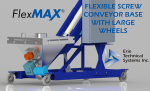 PORTABLE BASE WITH LARGE WHEELS FOR FLEXIBLE SCREW CONVEYOR