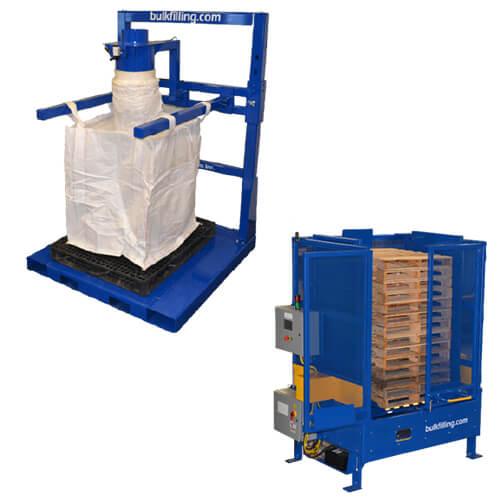 erie technical systems ValuMAX bulk bag filler and PalletMAX automatic pallet dispenser