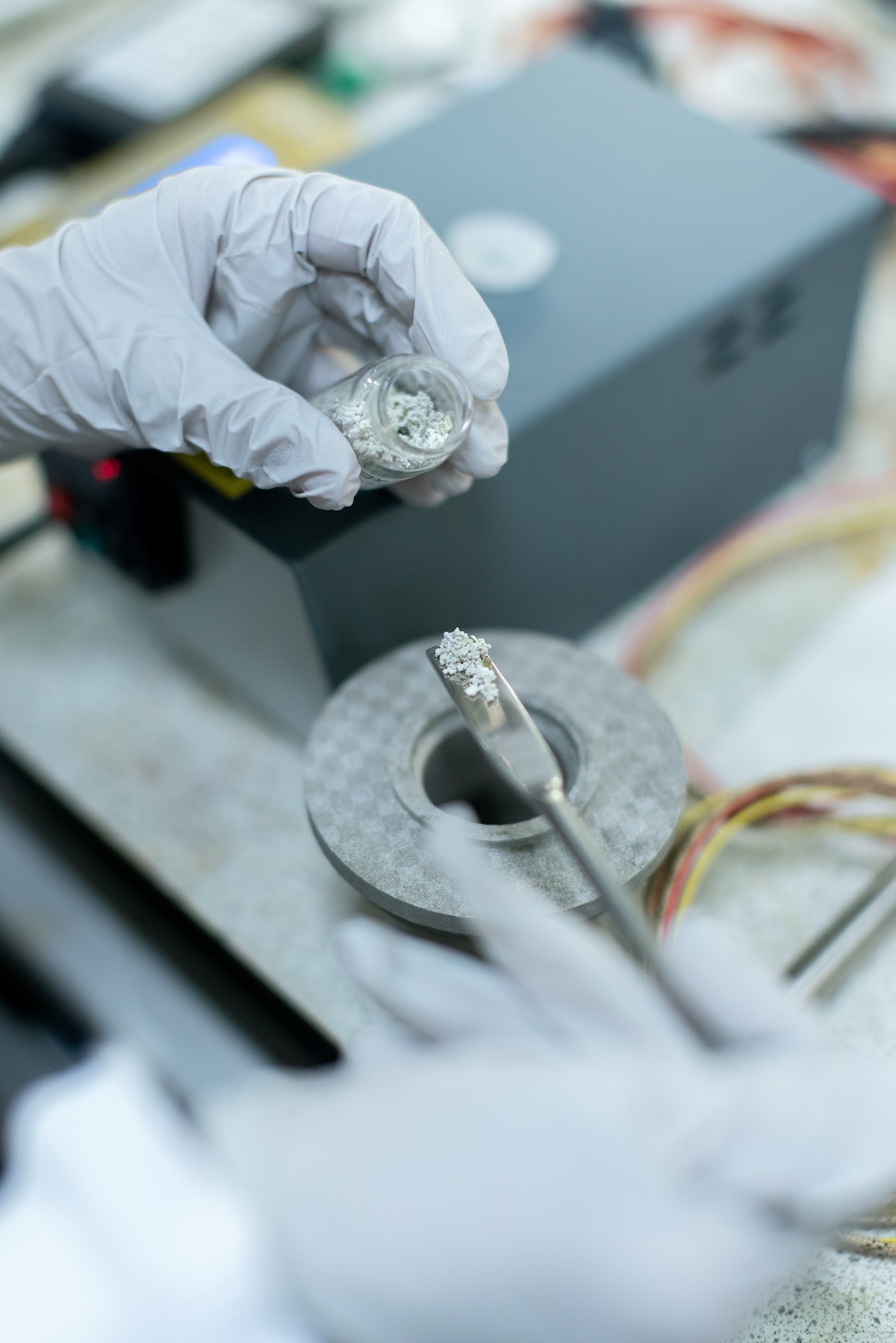 extracted material from a lithium ion battery